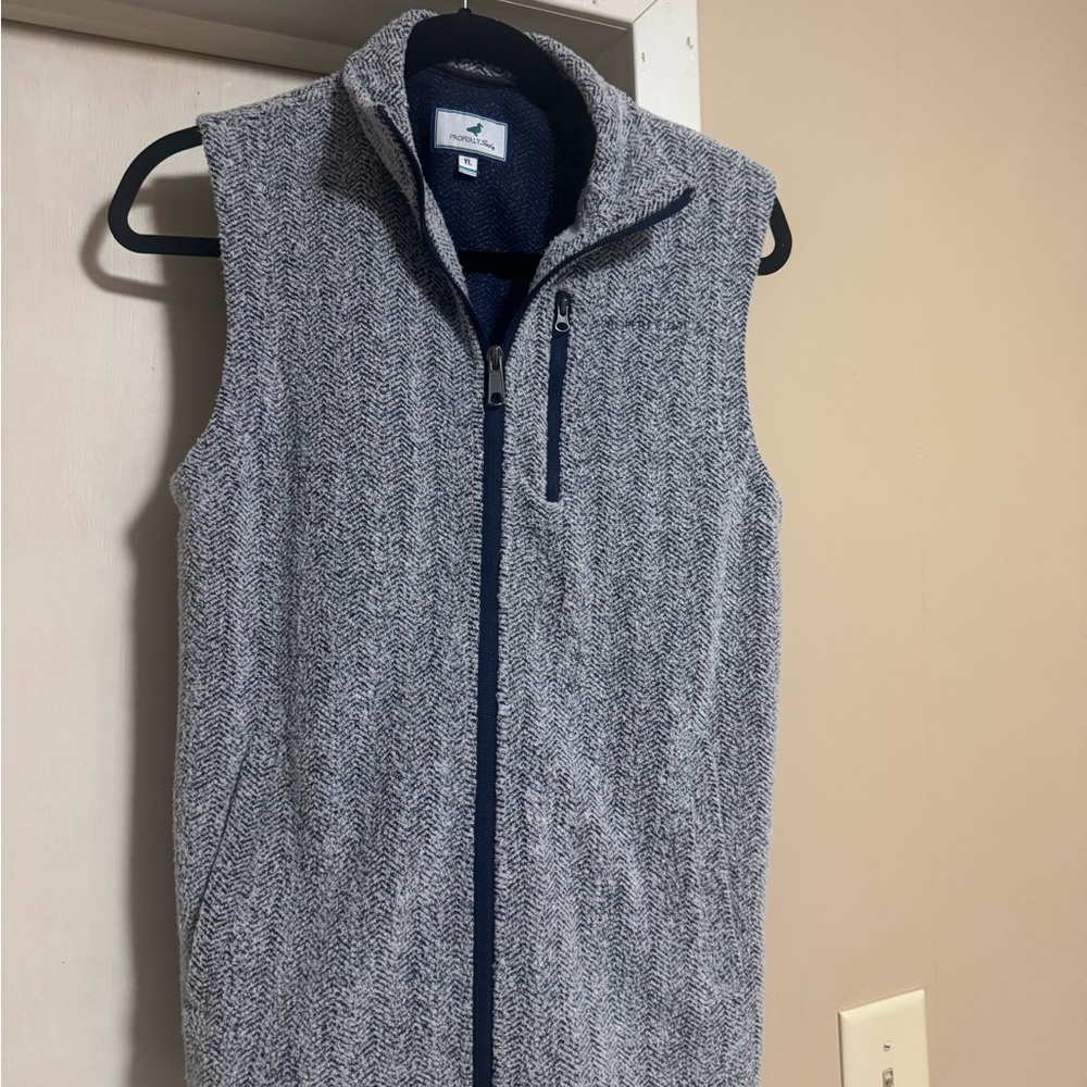 Properly tied  Kids Knit Zip-Front Vest YL